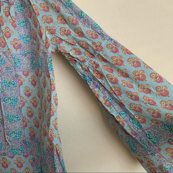 Anthropologie Lilka Boho Dreams Patterned Pastel Blouse Small - Picture 5 of 8